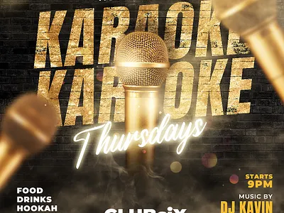 Karaoke Flyer Template open microphone