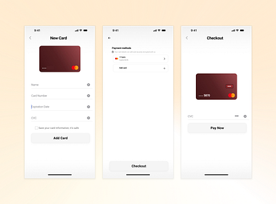 #DailyUI Credit Card Add & Checkout app application checkout dailyui ui ui ux design