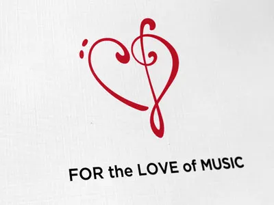 For the Love of Music heart music paper photograph red texture vector