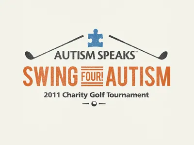 Autism Speaks charity golf logo tshirt