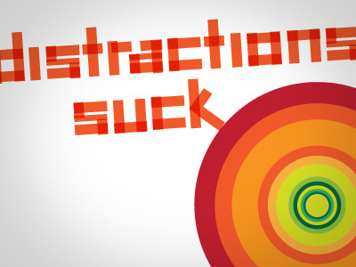 Distractions circles concentric distractions headline suck tagline
