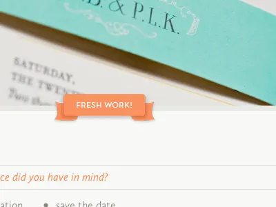 Curious Fresh Work ribbon website