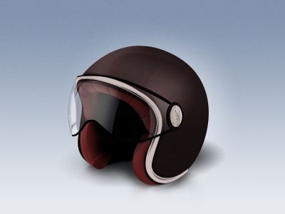 Scooter helmet brown helmet icon scooter vespa