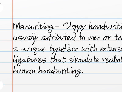 Manwriting Typeface fonts handwriting ligatures script typography