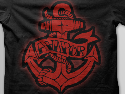 Avapor Anchor 3 anchor avapor handdrawn red tshirt