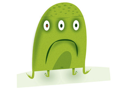 Curly Joe Monster humorous illustration monster