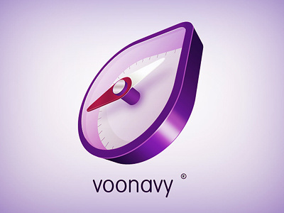 voonavy logo vectorial 3d illustrator logo purple vectorial violet