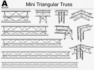 Mini Triangular Trusses- 14 PCS
