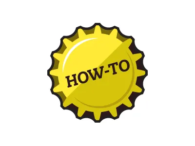 Wired 2 bottle cap editorial icon illustration logo wired yellow