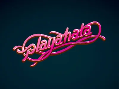 Dj Playahata 3d logo pink promo writing