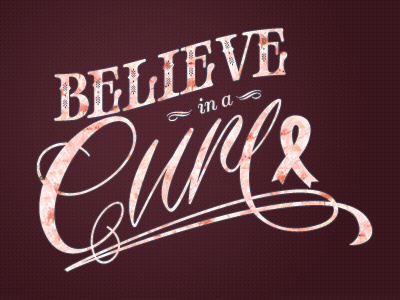 Type for Race for the Cure script type vintage