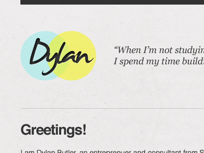 Name logo concept circles dylan grey logo signature text