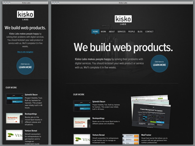 Responsive black blue fontdeck rensponsive