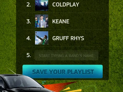 Playlist creator colourful funky music playlist