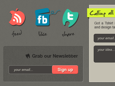Dental Social dental fb footer rss signup social twitter
