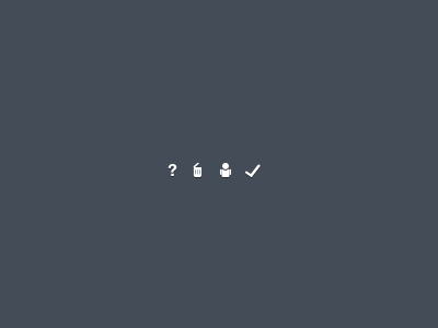 What should they be called? check icons little mini nameless person question tiny trash