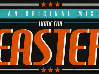 Home for Easter easter grunge mix cd retro texture typography vintage