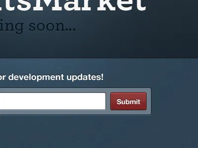 Splash Page blue button dark red ui web white