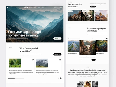 Horizon - Travel Agency Landing Page adventure agency booking clean company destination holiday landing landing page mountain travel travel agency traveling trip ui ux vacation wanderlust web design website