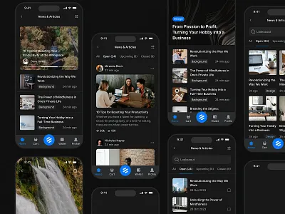 Mobile Articles - Lookscout Design System app application dark design design system figma ios lookscout mobile responsive ui