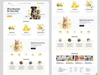 Pet Care Landing Page Design - Intuitive & Professional agency freelance landingpage landingpagedesign petcare ui uidesign uiux ux uxdesign webdesign website