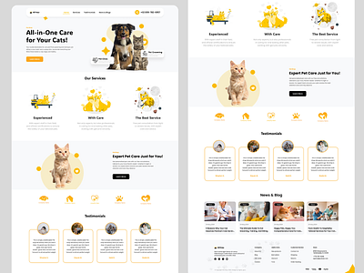 Pet Care Landing Page Design - Intuitive & Professional agency freelance landingpage landingpagedesign petcare ui uidesign uiux ux uxdesign webdesign website