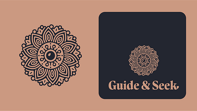 Logo for Guide & Seek branding logo mandala