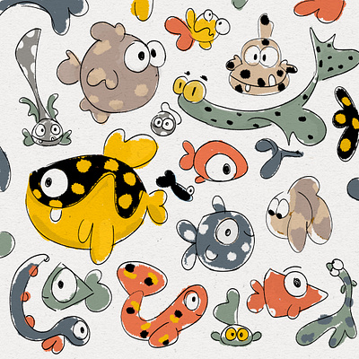 fish drawing art artwork book character characterdesign childrenbook color design draw drawing editorial fish graphic design illustration kidsillustration minimalart ocean spot spotillustration vector