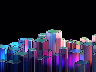 Background animation 3d abstract animation background blender blocks branding colorful cover data design endless glass graph loop motion graphics render shape technology template