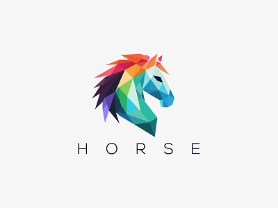 Horse Logo animal animal logo animals branding digital horse logo horse horse logo horses logo logo logo deisgn polygon polygon animal logo polygon horse logo