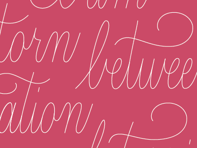 start of a script digital lettering monoline script thin