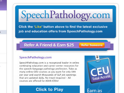 Speechpathology.com Facebook Page facebook