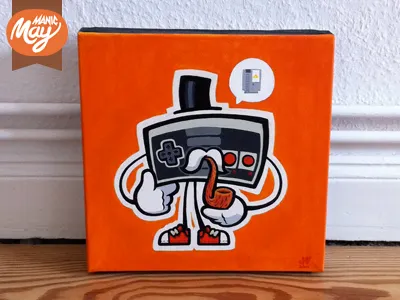 Manic May - "talking 'bout the good old times" acrylics analog canvas characterdesign illustration painting