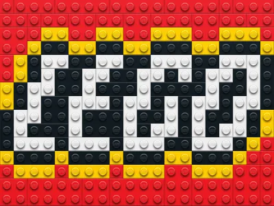 Lego Logo black bricks lego red white yellow