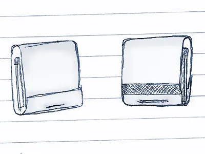 Matchbook Icon: Sketched Mockup apple hand drawn handdrawn icon ios iphone matchbook matchstick non digital notebook paper quick rebound rough sketch