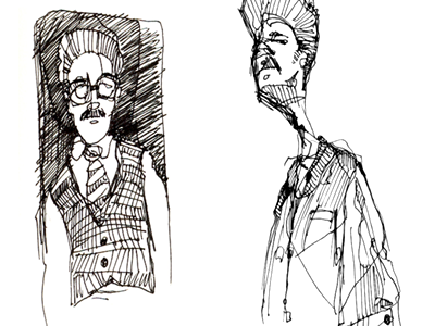 Sketchbook002 doodle man pen sketch