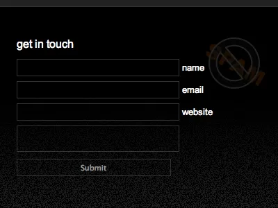 Contact/Footer: attitud3 blog css3 designthrowback logo startup texture