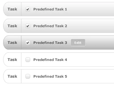 Wireframe - task bar states bar edit hover selected states tasks ui vector wireframe