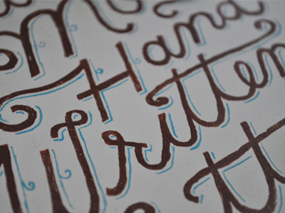 Handwritten hand painted type handwritten lettering typography written