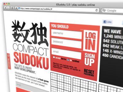 ©Sudoku prelease site | closeup app desktop eppz flash flexible grid layout responsive sudoku web