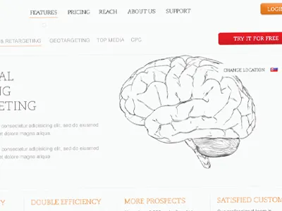 Some sketch for Etarget clean orange ppc red sketch webdesign