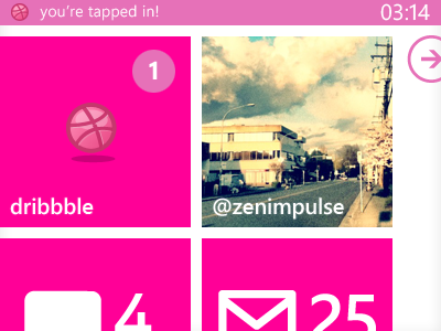 Dribbble Debut debut windows phone 7