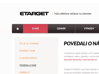 Another small sketch for Etarget black etarget orange ppc red webdesign white