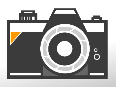 Camera black and white camera icon simple