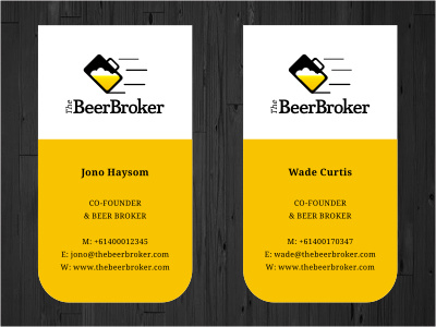 The Beer Broker Cards beer beverage briefcase business card card drink fast food glass launch print speed stationery