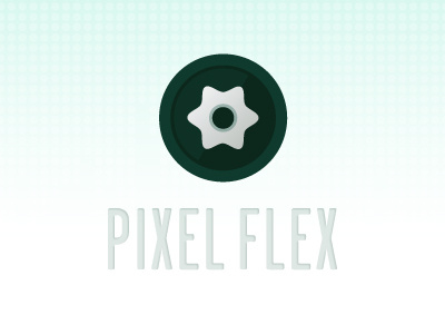 Pixel Flex Logo branding flex garage gothic logo spinlock weights