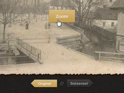 before / now switcher aged button photo switcher texture web webdesign