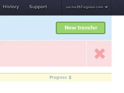 Big Red X blue error proxima nova red yellow