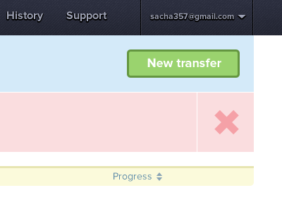 Big Red X blue error proxima nova red yellow