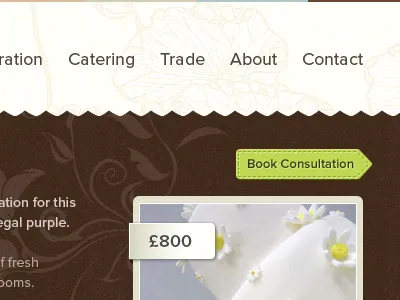 La Creme 2 cake patisserie ribbon wedding cake